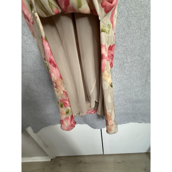 Lane Bryant Silk Skirt Top Set Womens 2X Beige Pink Floral Lace 2 Piece Outfit - Picture 16 of 16